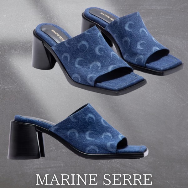 【MARINE SERRE】REGENERATED デッドストックデニム ミュール