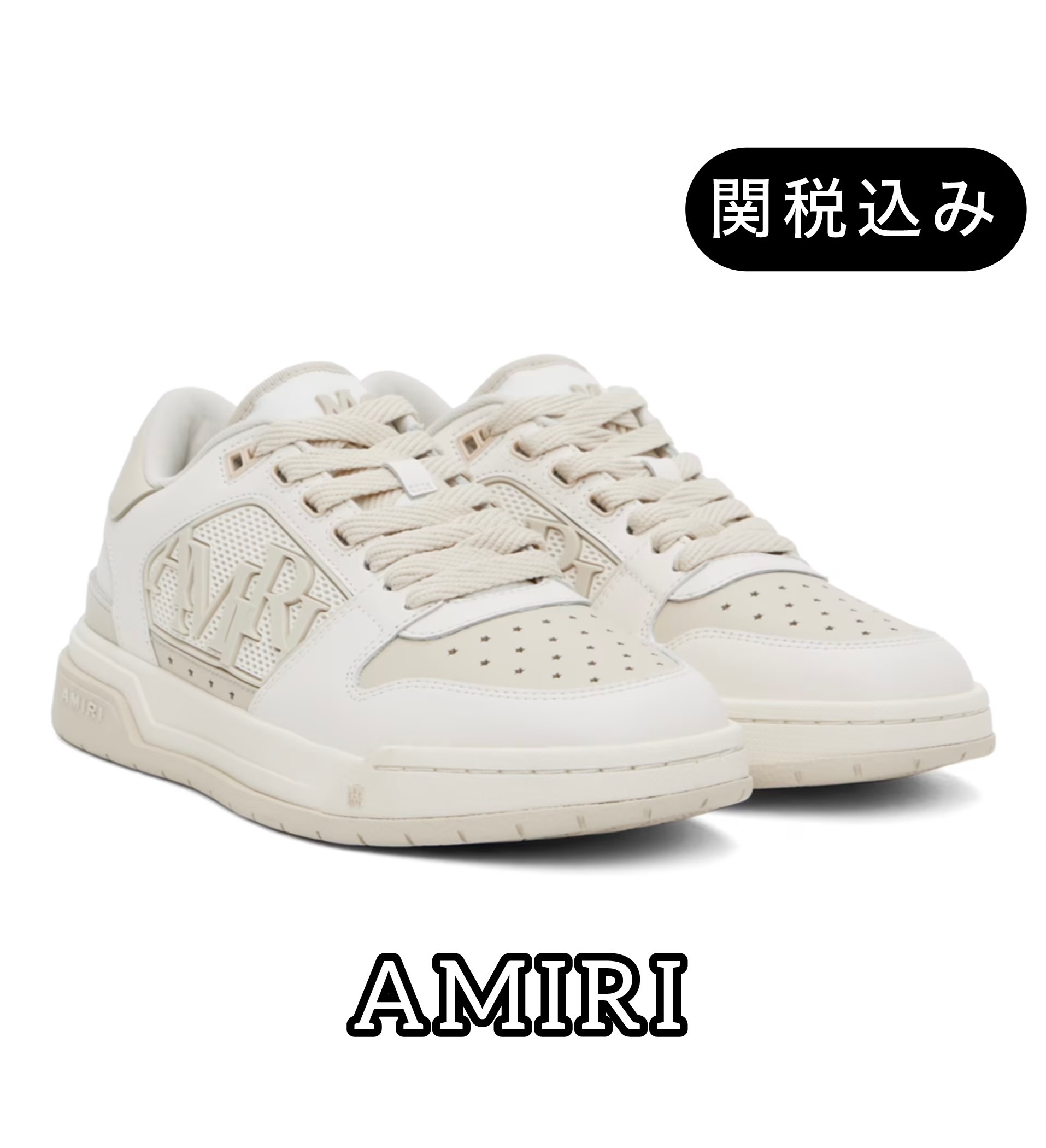 【AMIRI】オフホワイト Classic ローカットスニーカー