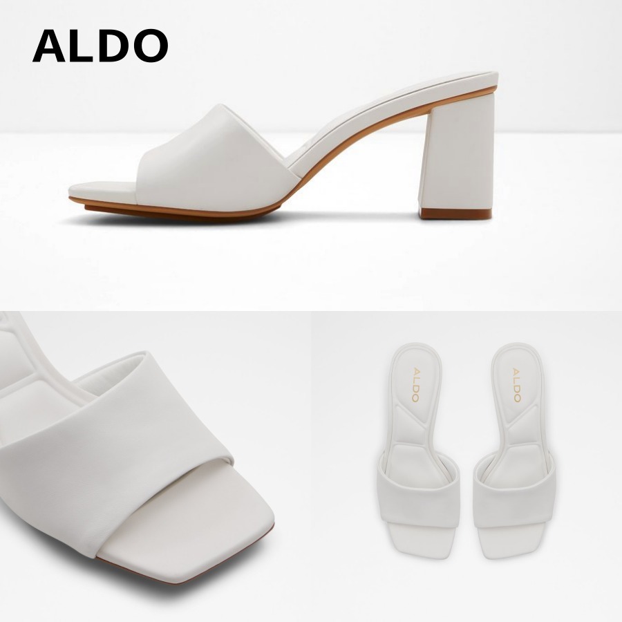 【ALDO】 ★ フラット スライド サンダル ★ VIDISH ★ WHITE