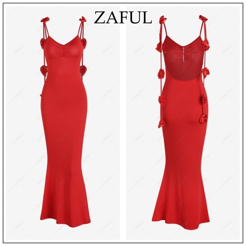 ZAFUL オープンバック マーメイド マキシドレス【送料込み】