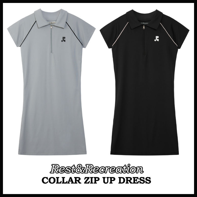 【REST&RECREATION】COLLAR ZIP UP DRESS