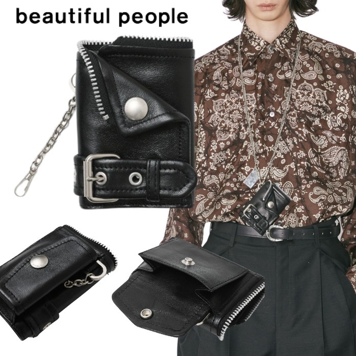 国内直営**beautiful people** riders petit wallet ミニ財布