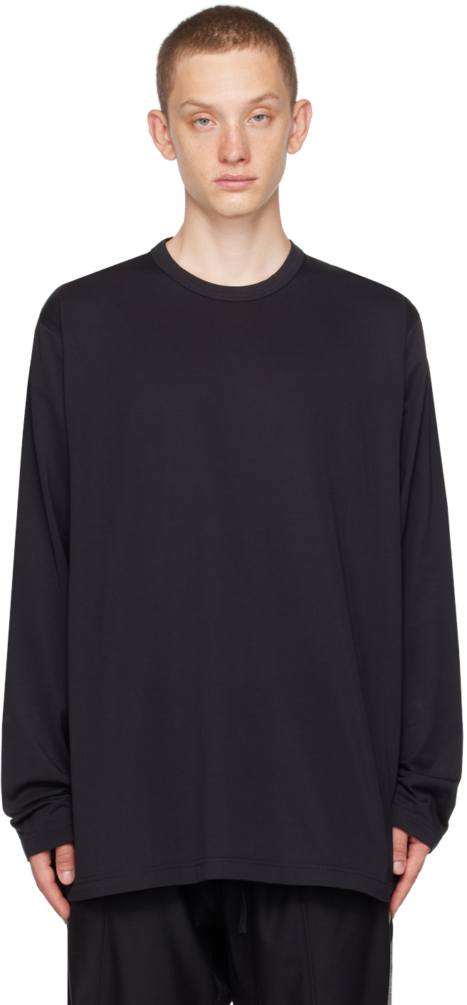 【関税込み】Y-3 ブラック ロゴパッチ 長袖Tシャツ