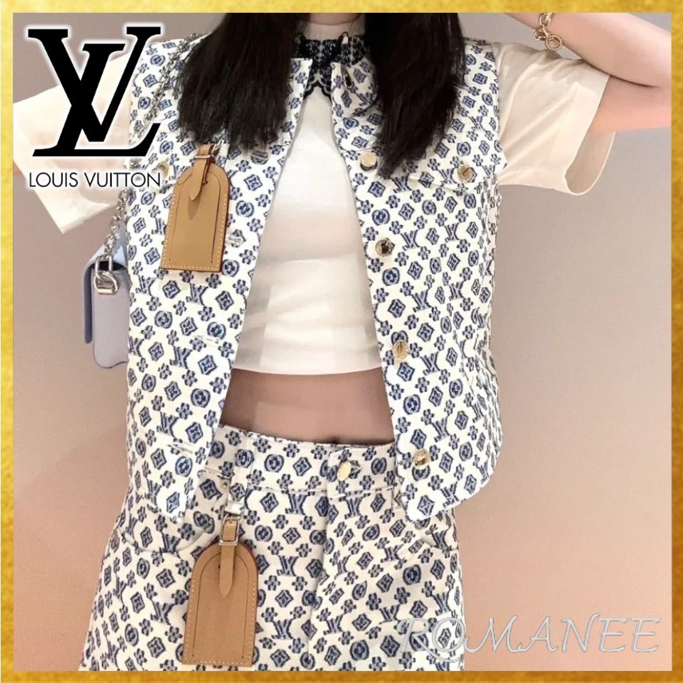 人気！【LOUISVUITTON】モノグラム 袖なしジャケット