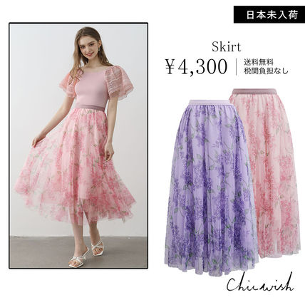 CHICWISH(シックウィッシュ)｜花柄メッシュチュールスカート Amazon.co.jp: [Chicwish] シックウィッシュ レディース 3D