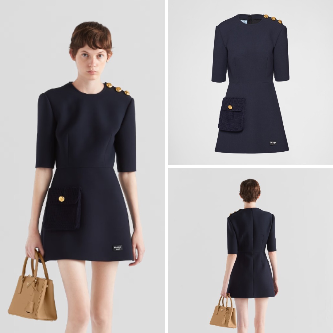 《送料無料》 PRADA Natte minidress