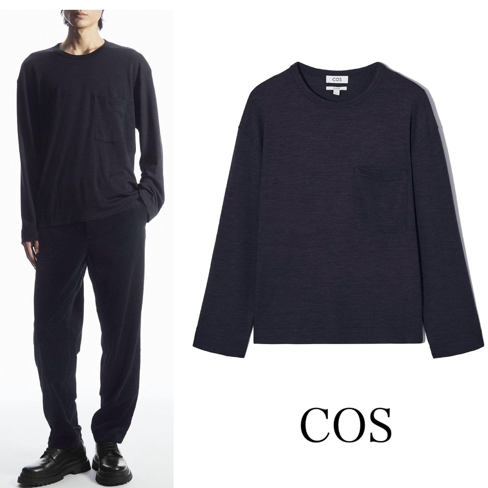 送料関税込み☆COS クルーネックTシャツ ロンT