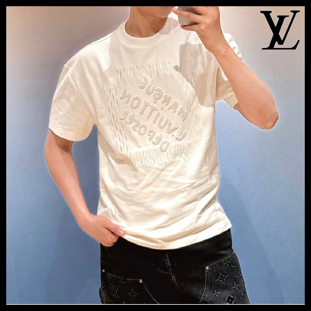 【パール調の刺繍がお洒落♪】Louis Vuitton★Tシャツ