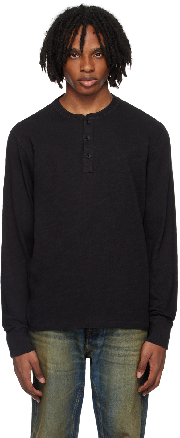 【関税込み】rag & bone ブラック Classic Flame ヘンリーネック