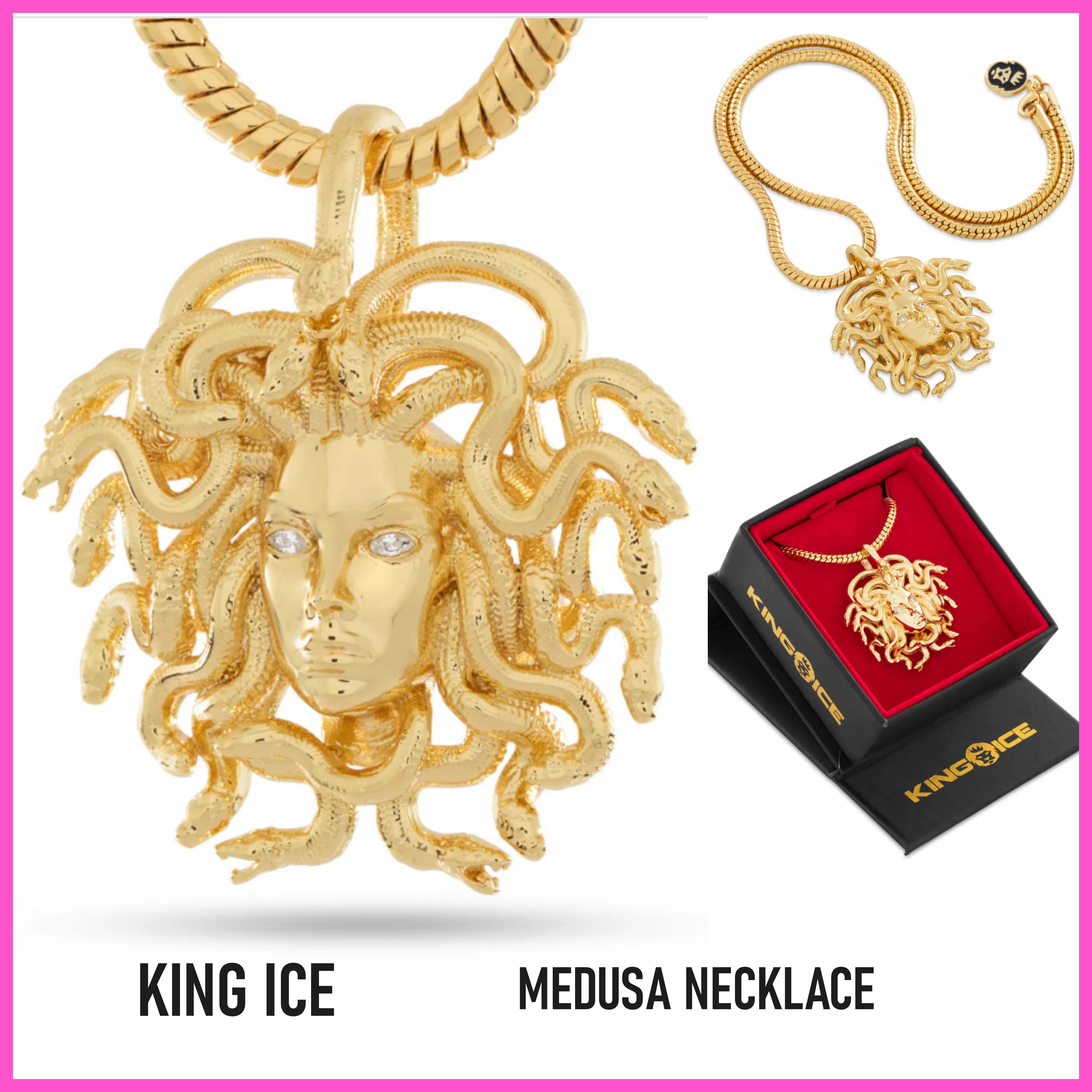送料関税込【King Ice】MEDUSA NECKLACE メデューサ☆国内発送♪
