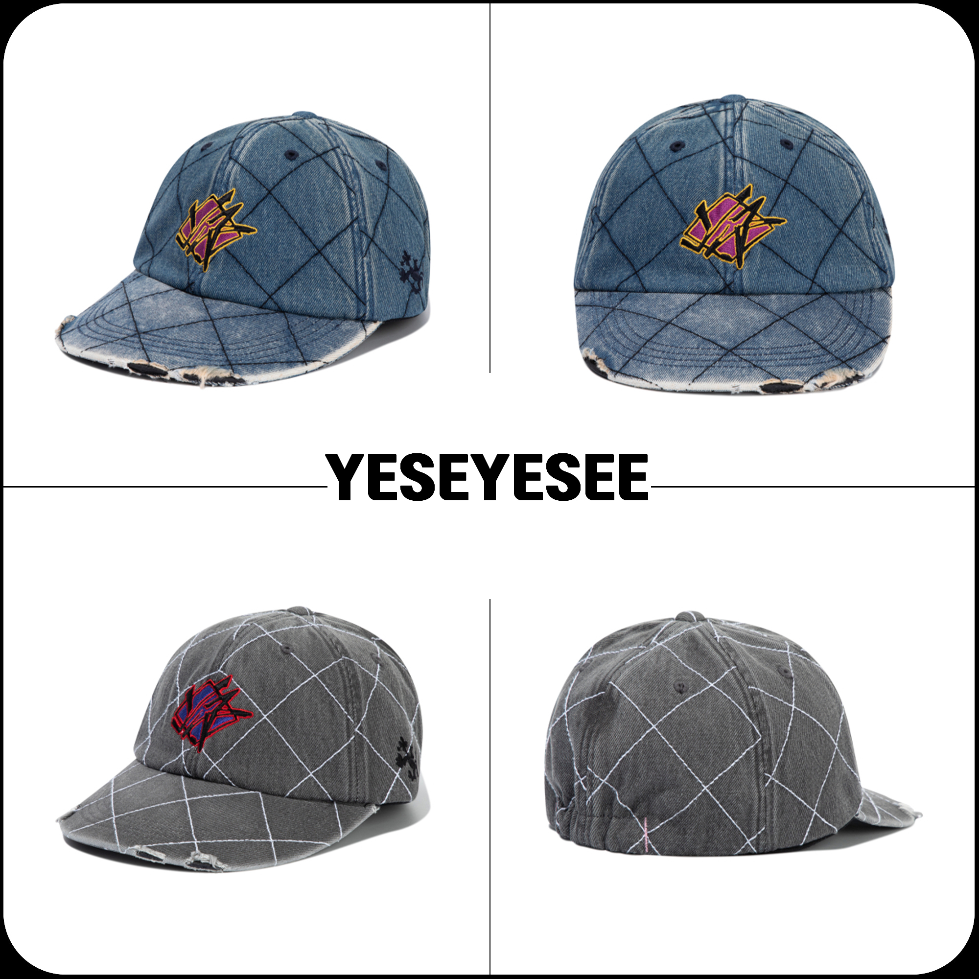 [YESEYESEE]★24SS★韓国人気★Net Denim Cap