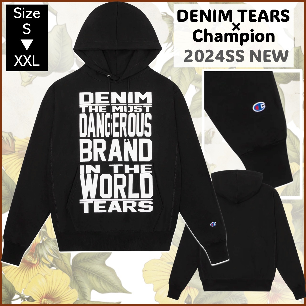 2024SS新作★大人気【DENIM TEARS × Champion】コラボパーカー