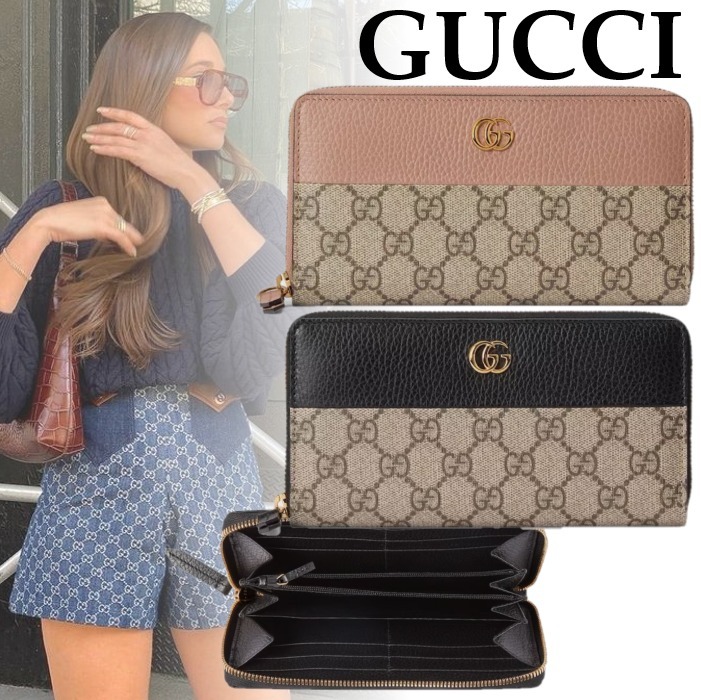 国内直営**GUCCI** ダブルG ジップアラウンド ウォレット