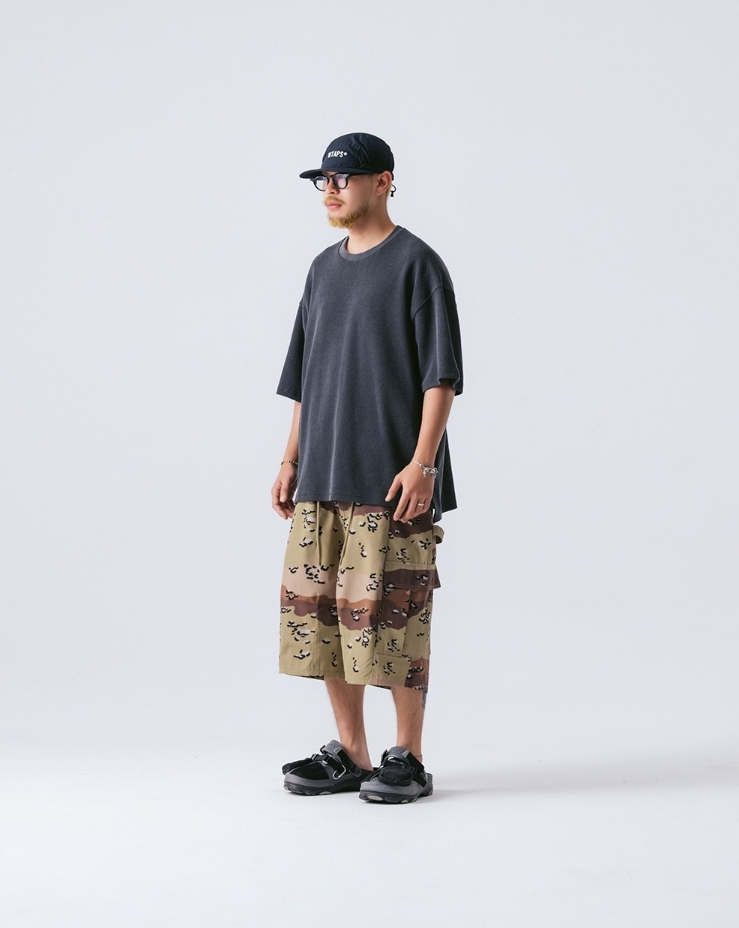 【ANGLAN】Waffle Pigment Over Half Tee ANGLAN】Waffle Pigment Over Half Tee トップス