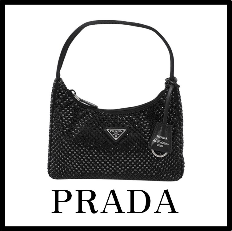★関税込★PRADA★プラダ クリスタル サテン ミニバッグ★