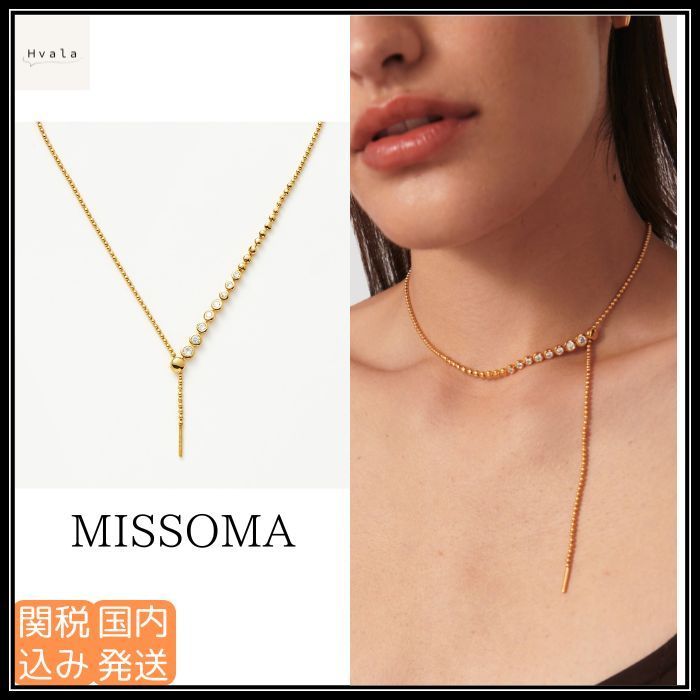 ★MISSOMA★ ビーズ ストーンス ライダー ラリアット ネックレス Missoma】ビーズストーン スライダー ラリアット 関税込