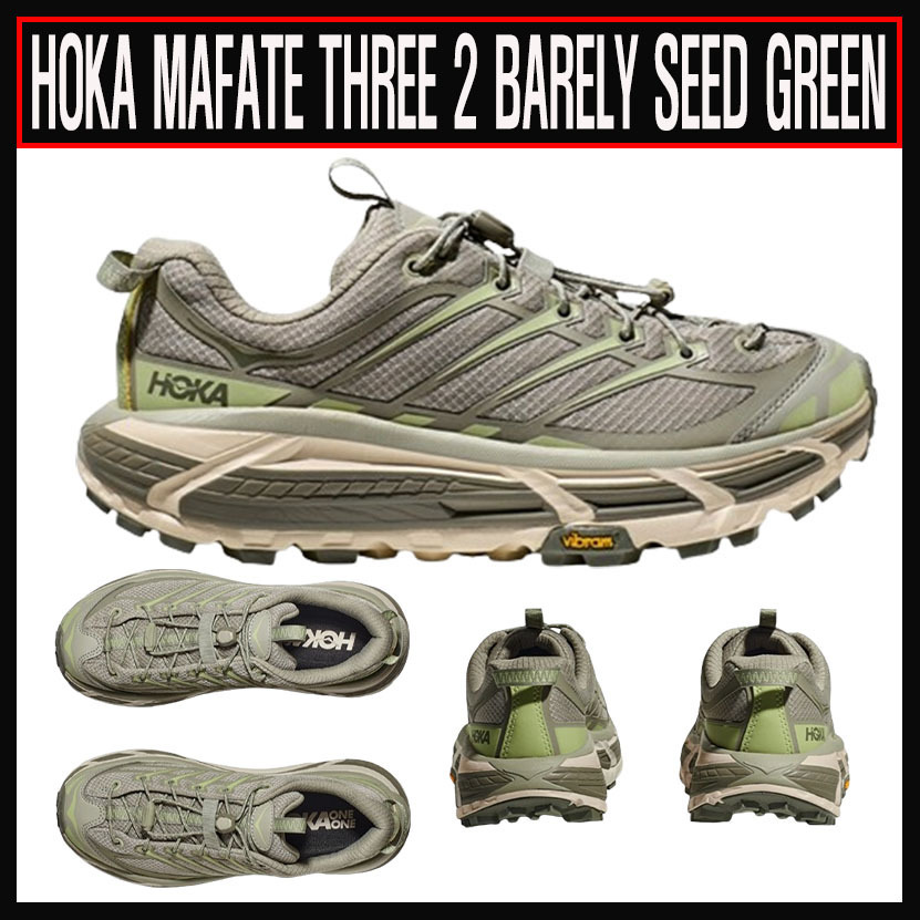 人気☆HOKA ONEONE☆ HOKA MAFATE THREE 2 BARELY SEED GREEN