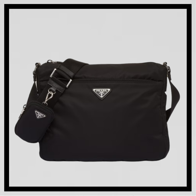 PRADA 収納力に優れた ◆ Re-Nylon ショルダーバッグ ポーチ付き