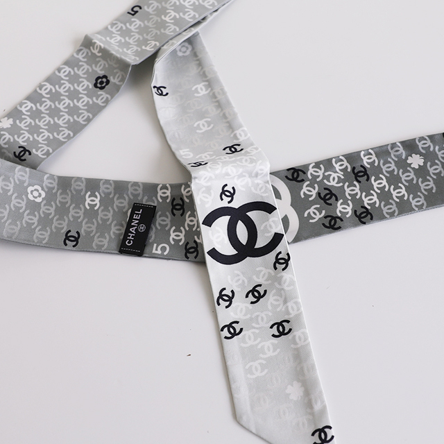CHANEL】シャネル シルク ツイリー ヘア バンド (CHANEL