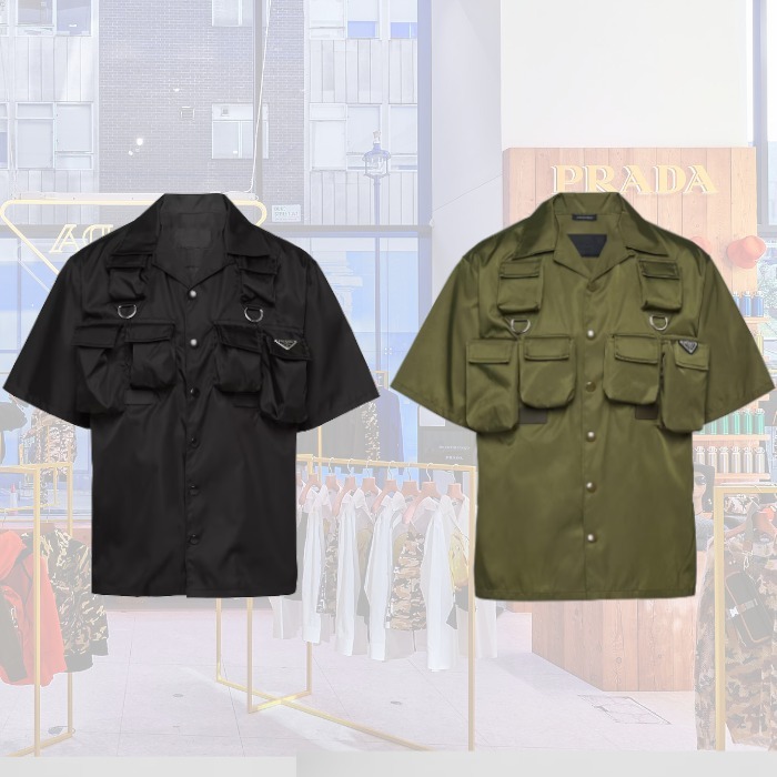 【24SS】新作 Re-Nylon 半袖シャツ ◆プラダ◆全2色◆人気