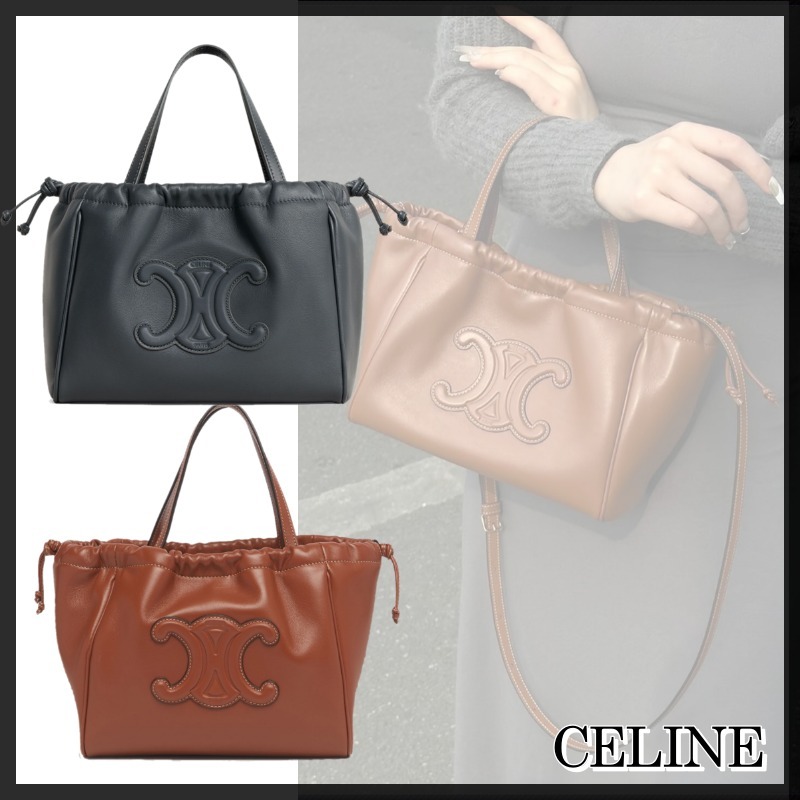 ◆CELINEセリーヌ◆トリオンフ スモール カバ ドローストリング
