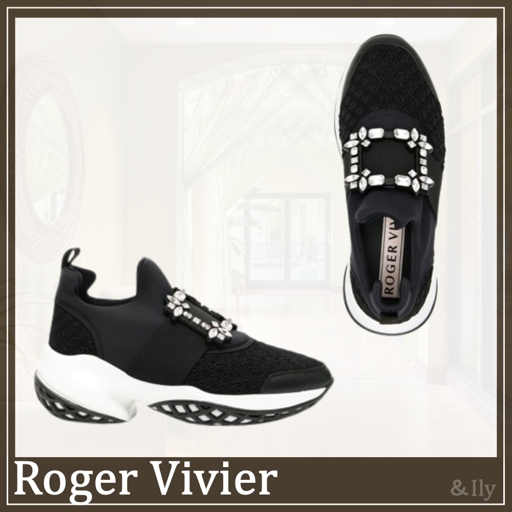 【送関込】Roger Vivier☆VIV RUN ストラス バックル スニーカー