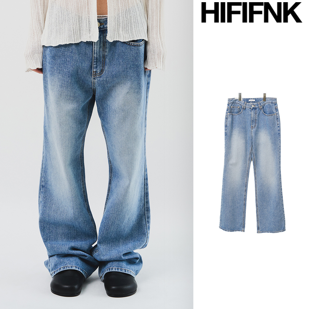 【HI FI FNK】Cat Boots-Cut Denim