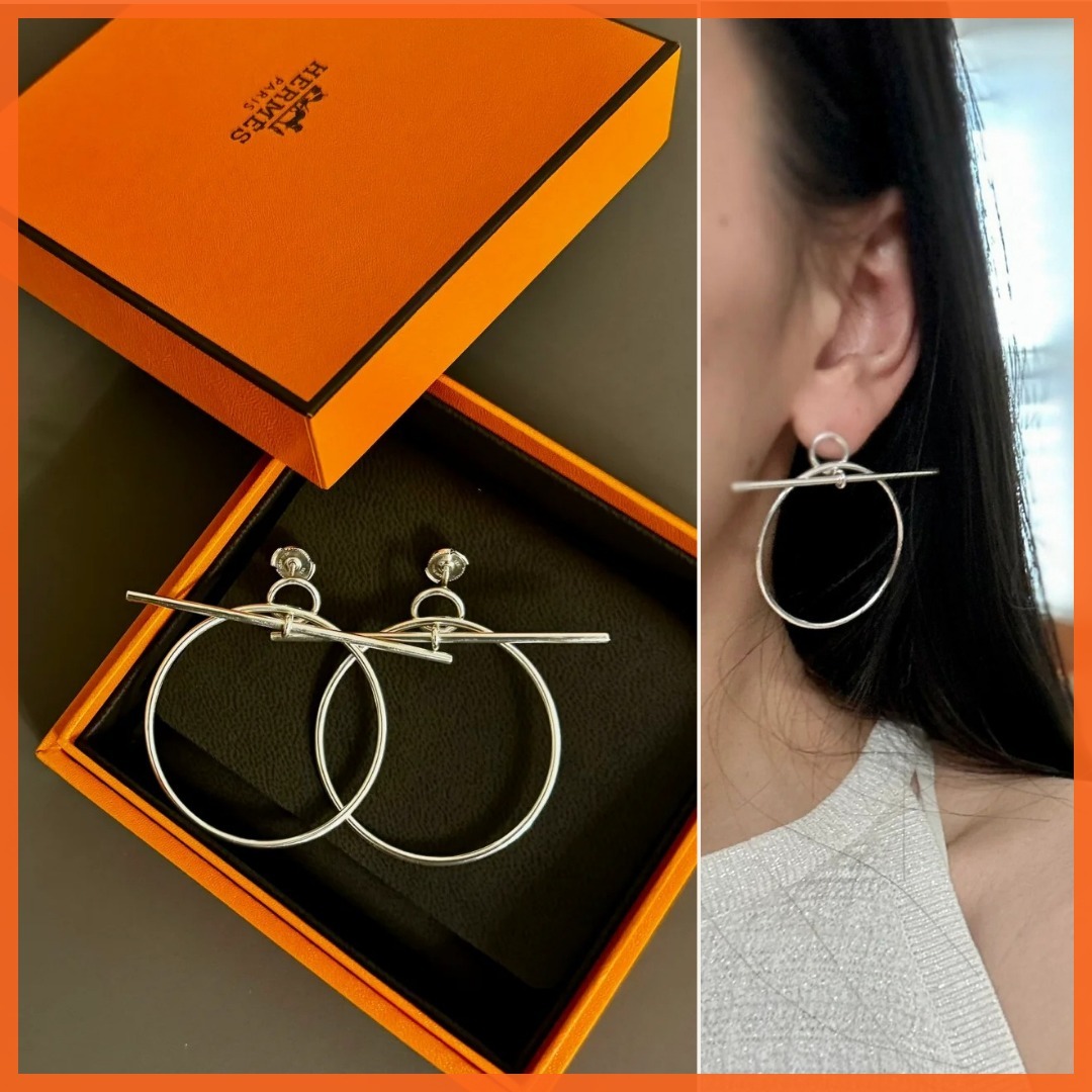 入手困難◆【HERMES】 ループピアス フープピアス MM