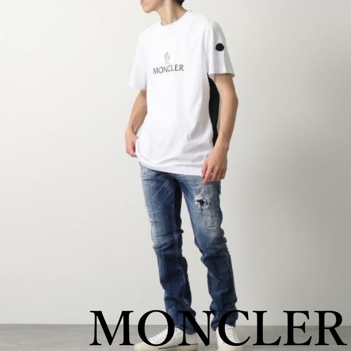 ■MONCLER■モンクレール ロゴプリント コットン Tシャツ