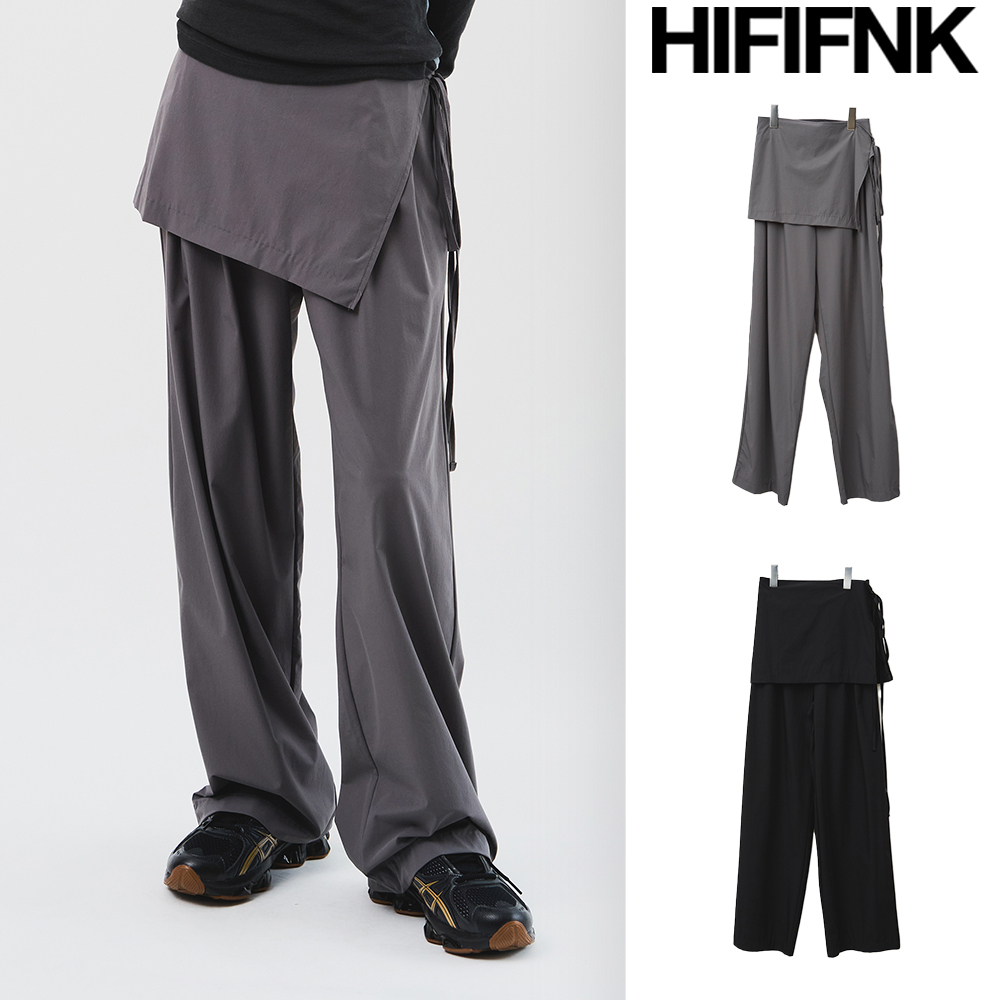 【HI FI FNK】(W) Pin Wrap Skirt Pants