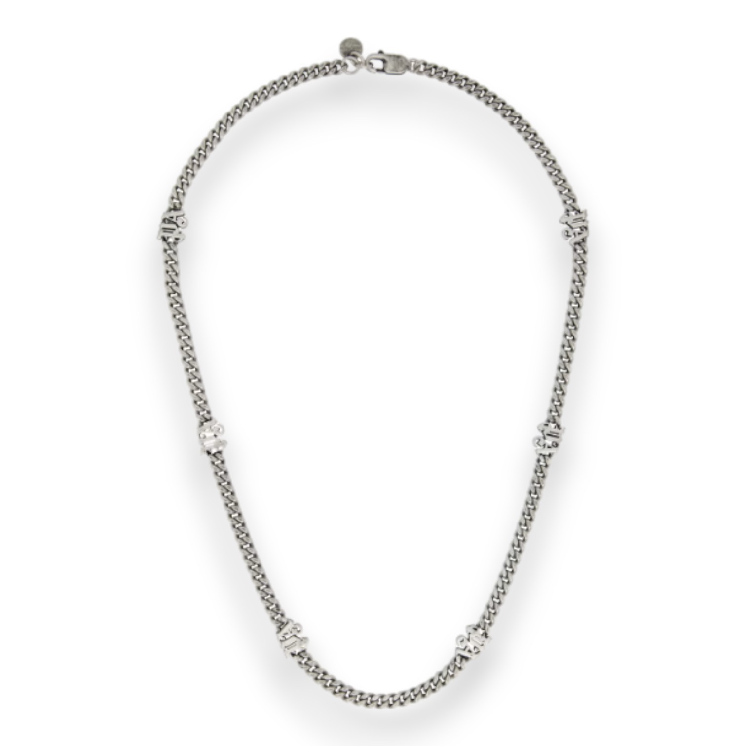 関税送料込 【Palm Angels】 シルバーチェーンネックレス