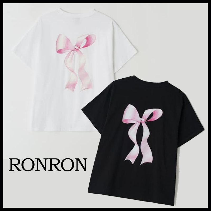 ★RONRON ★BIG CRAYON RIBBON BASIC FIT T SHIRT