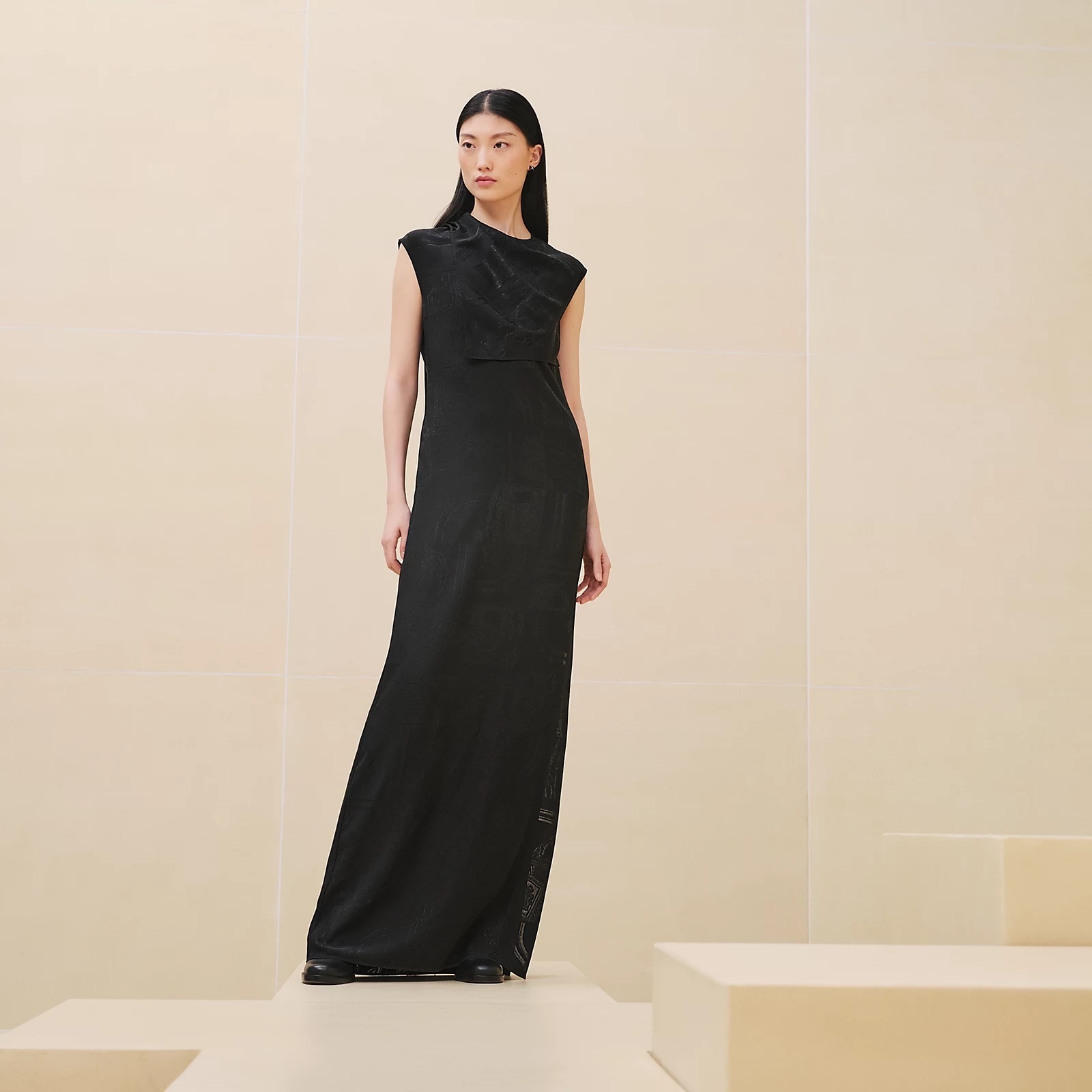 HERMES ラバリエールドレス《Jacquard en Desordre》DHL 直営店