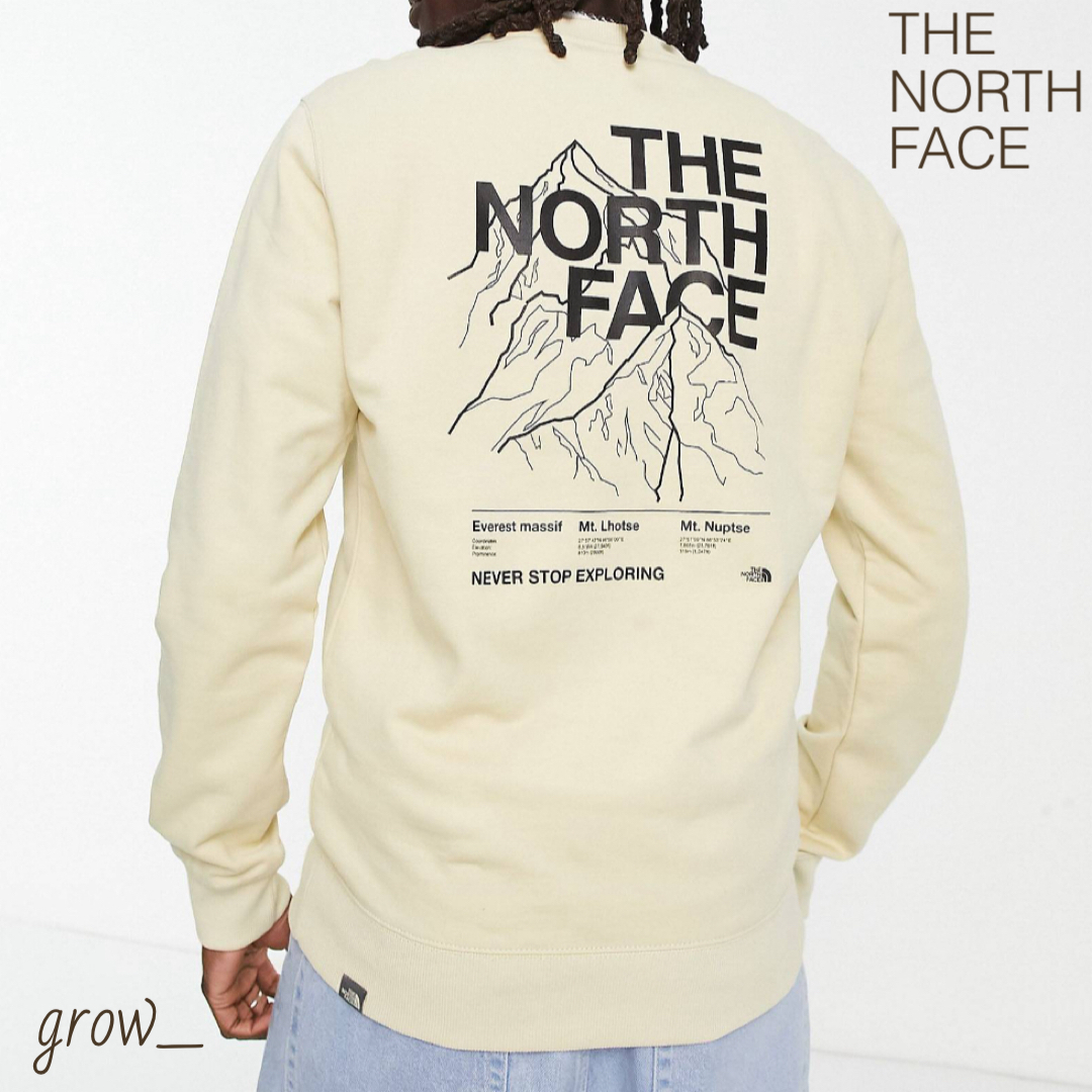 TNF Mountain アウトライン バックプリント スウェット 送関込