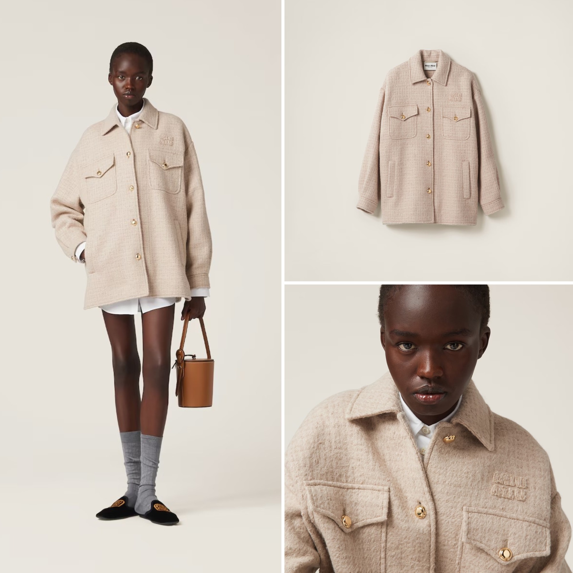 《送料無料》 MIU MIU Wool blouson jacket