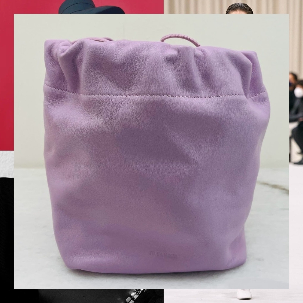 関税込 ジルサンダー ショルダーバッグ 巾着 Dumpling ロゴ 上品