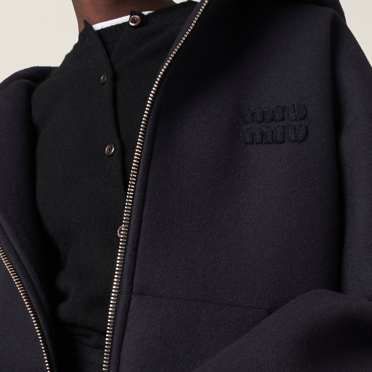 《送料無料》 MIU MIU Cloth hoodie jacket