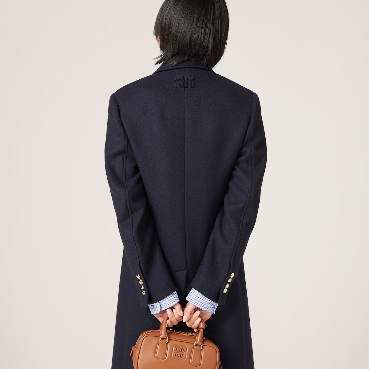 《送料無料》 MIU MIU Double-breasted cloth coat