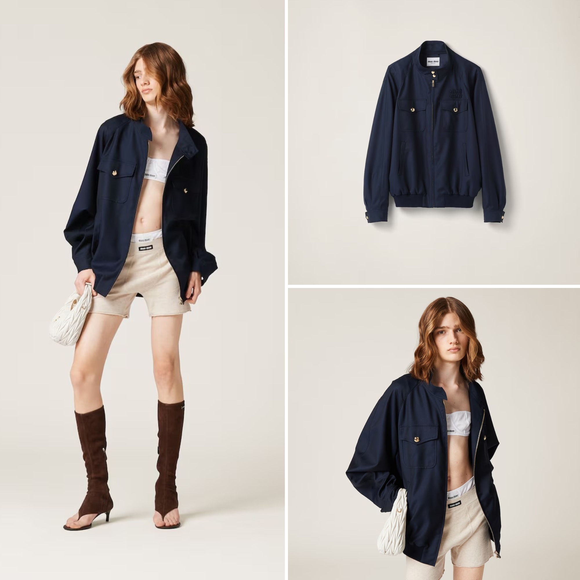 《送料無料》 MIU MIU Batavia blouson jacket