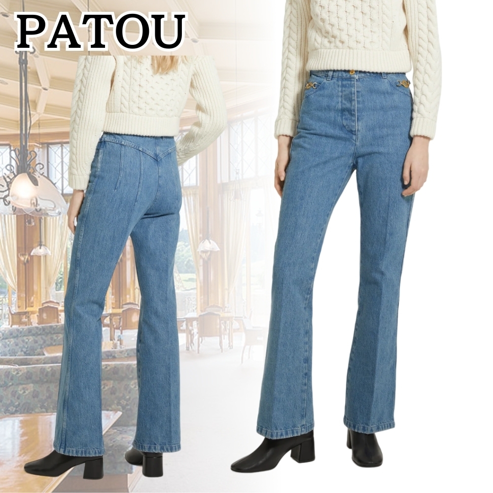PATOU*オーラ漂う*オーガニックコットンデニム製 フレアーパンツ