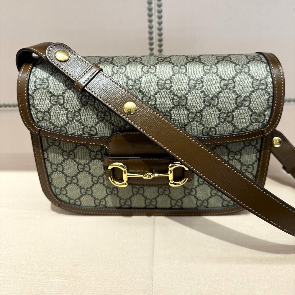【GUCCI】グッチホースビット1955 2way ショルダーバッグ/Beige