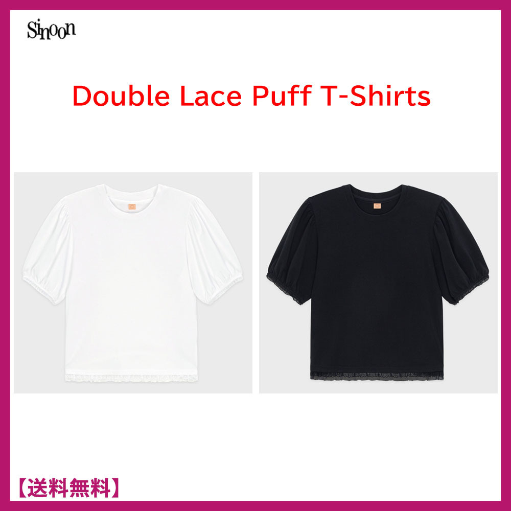 [NEW]★シヌーン★Double Lace Puff T-Shirts★パフ Tシャツ
