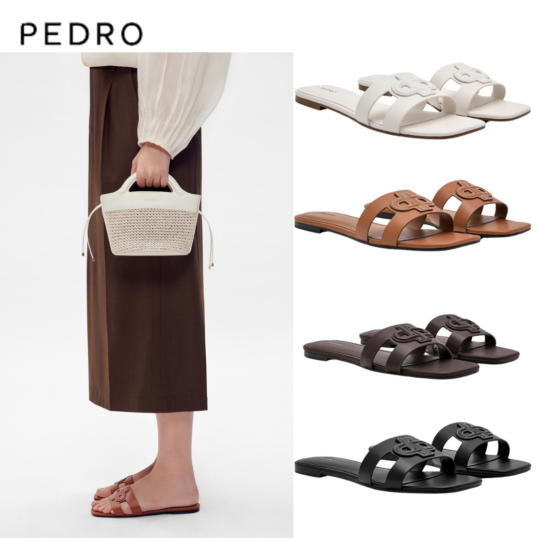 台湾 PEDRO ペドロ Iconレザー スリッポン サンダル