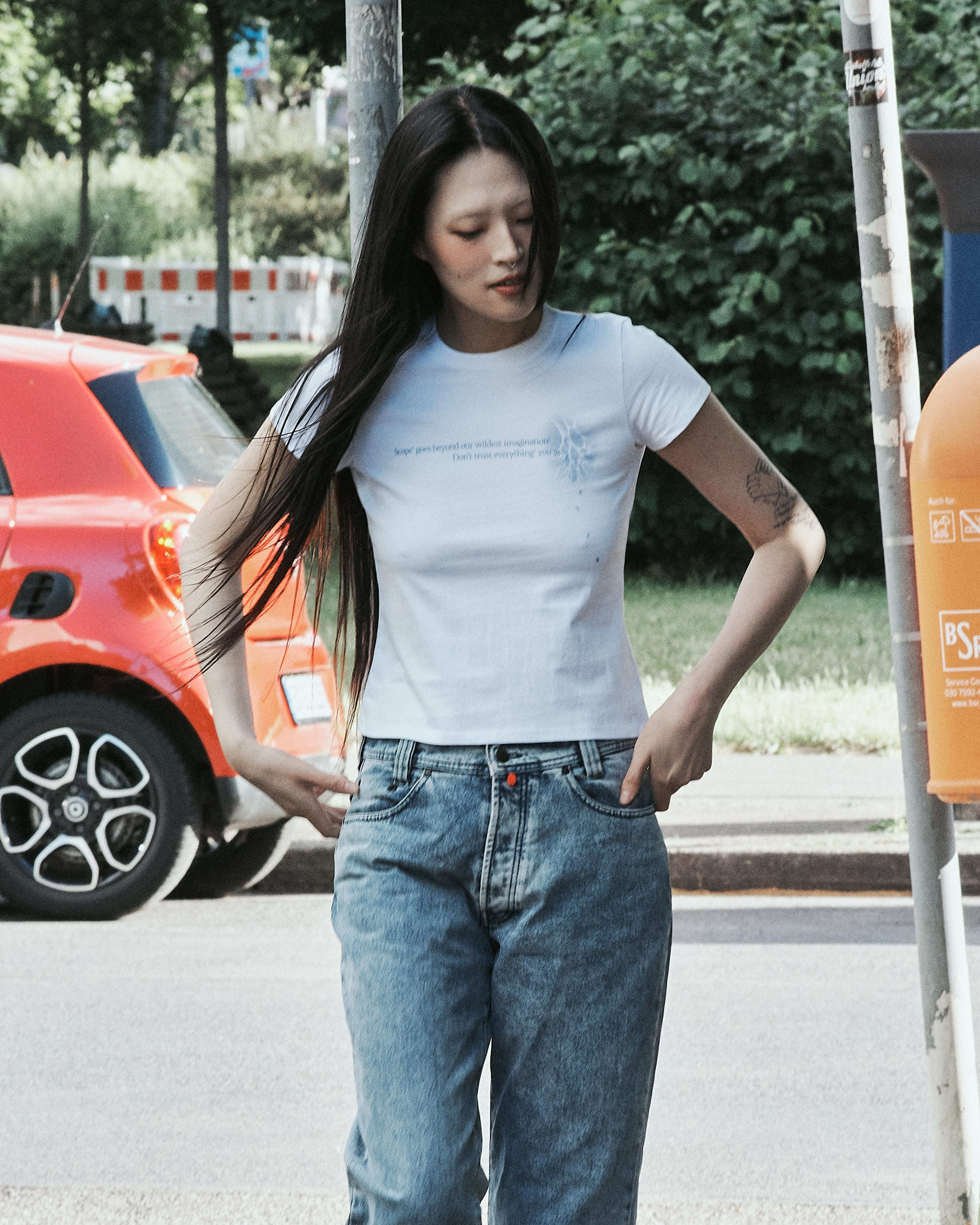 【SAN SAN GEAR】EYEWITHNESS T-SHIRT WHITE