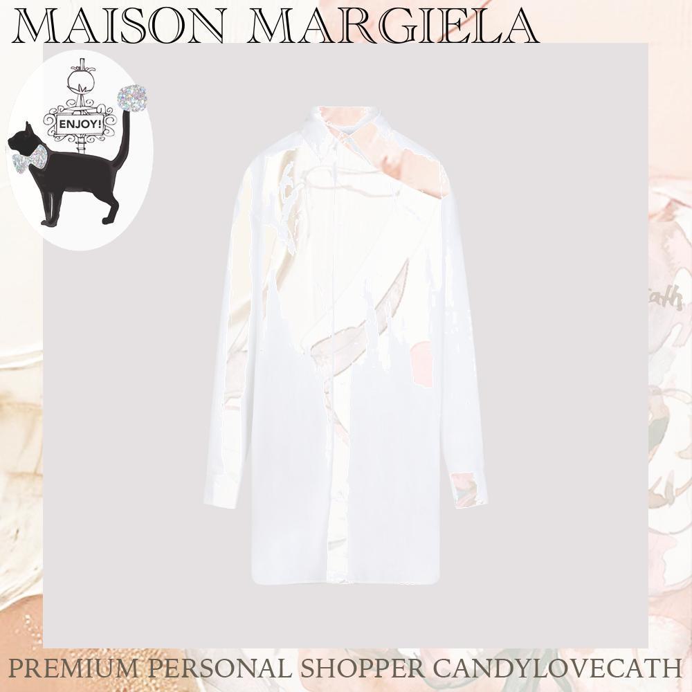 MAISON MARGIELA WHITE コットン ミニドレス