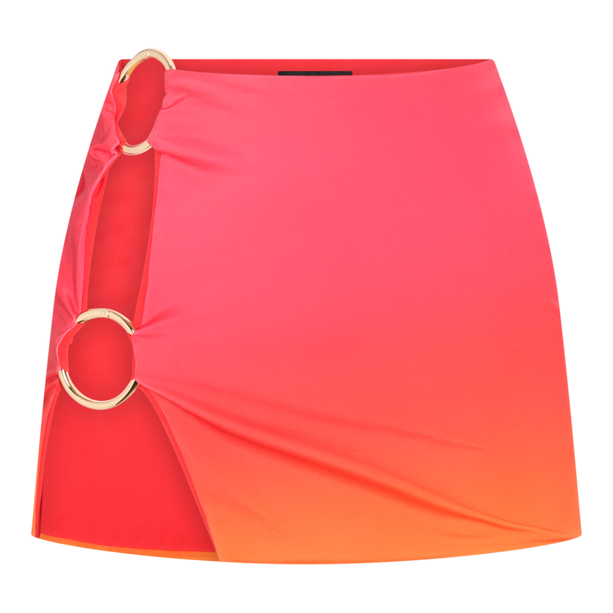 LOUISA BALLOU HOT PINK ストレッチ DOUBLE RING ミニスカート