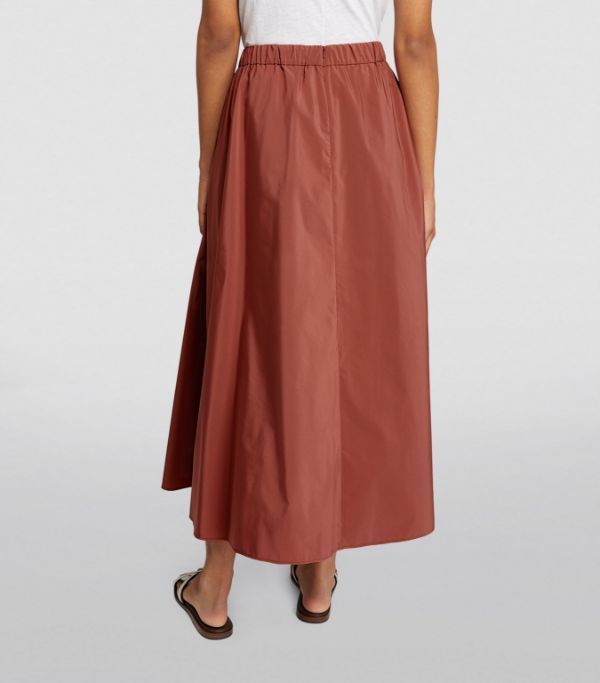 《送料無料》 MAXMARA Flared skirt in cotton blend taffeta