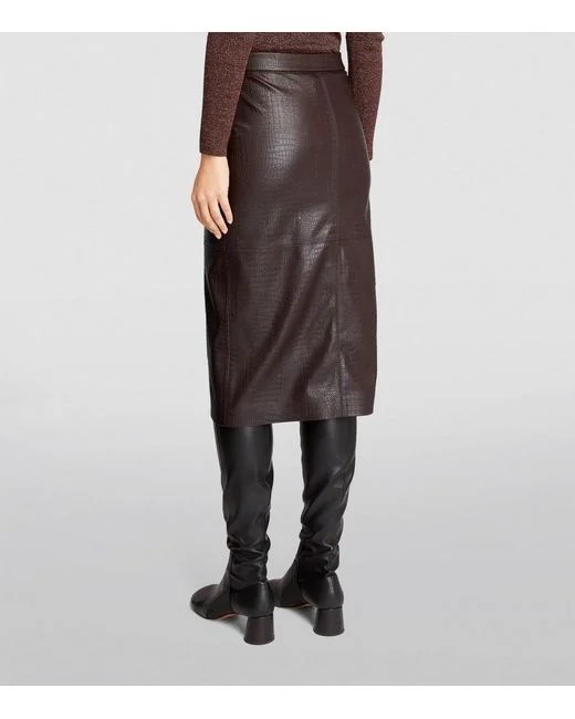 《送料無料》 MAXMARA Croc print jersey skirt ETHEL