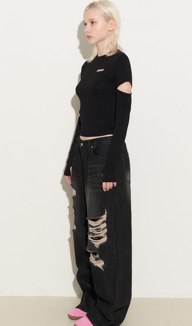 ☆LE SSERAFIM ユンジン☆【ROCKCAKE】☆Faye Damage Jean.s☆