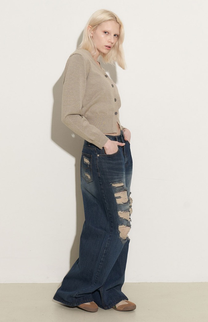 ☆LE SSERAFIM ユンジン☆【ROCKCAKE】☆Faye Damage Jean.s☆